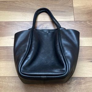 Lalique rare dark brown leather handbag